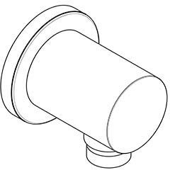 Шланговое подключение Kludi Nova Fonte Puristic чёрный матовый 2054339-15